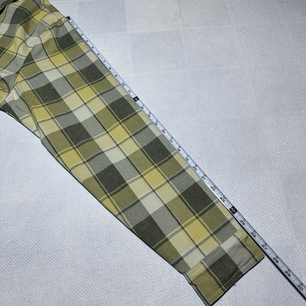NEW Adidas Flannel Shirt Rain Jacket Mens XL Yellow Plaid Water Repellent NWT - Picture 14 of 14